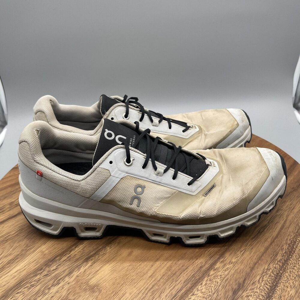 On Cloudventure Shoes Mens Size 12.5 Beige Gray Running Comfort Walking Sneakers
